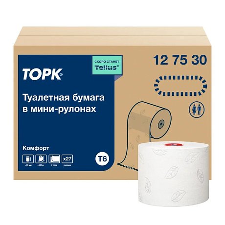 Бумага туалетная ТОРК Комфорт Т6, 100 м, 2 слоя (127530)