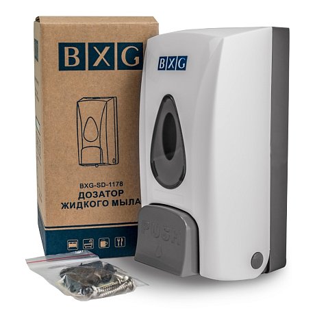 Диспенсер для жидкого мыла BXG SD-1178, ручной, белый