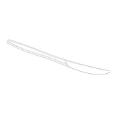 Нож одноразовый из кукурузного крахмала, 16 см, белый